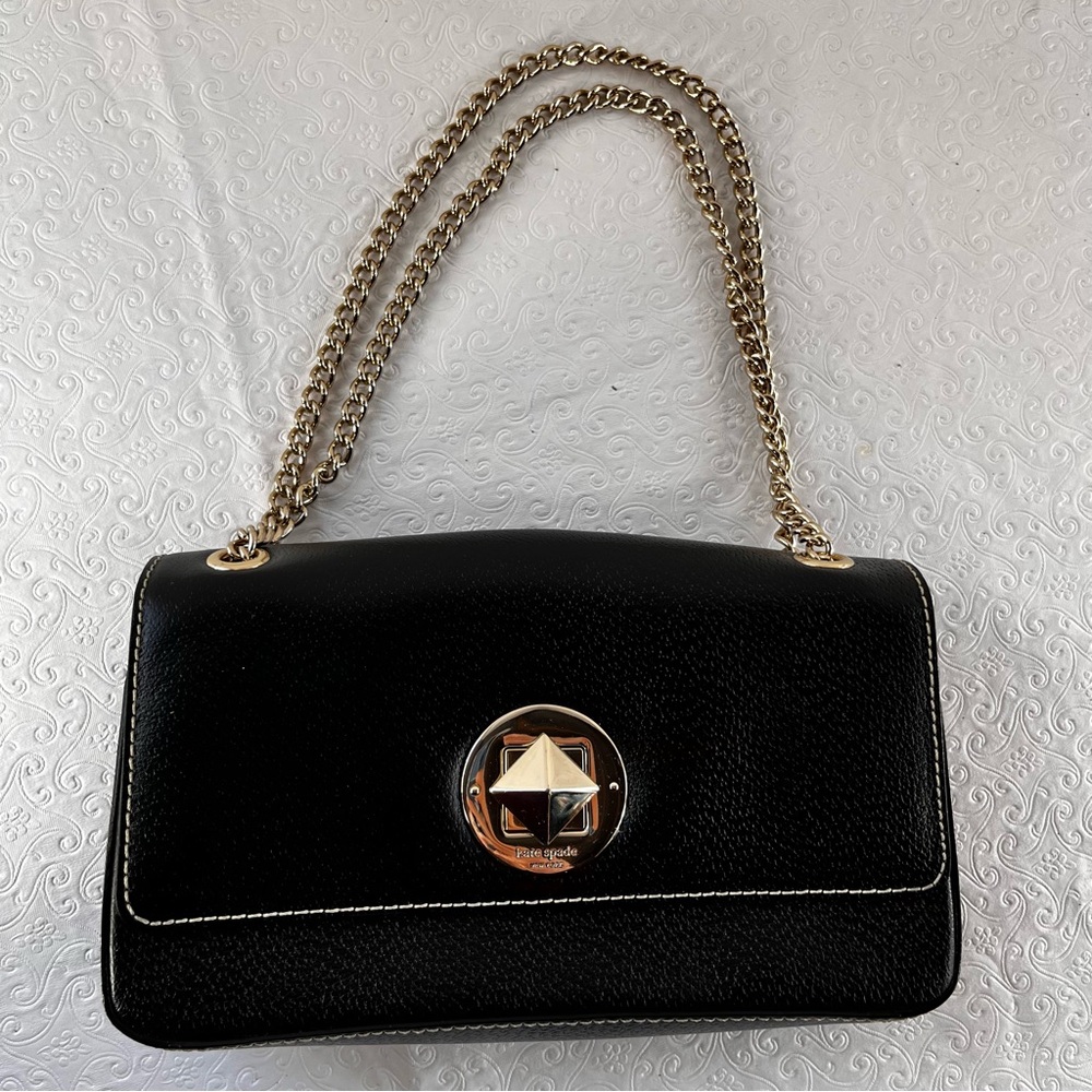 Kate Spade New York Grand Street Angelina Purse Chain Leather Shoulder Bag